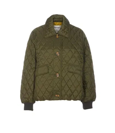 Barbour X Alexa Chung Quilted Jacket In Green