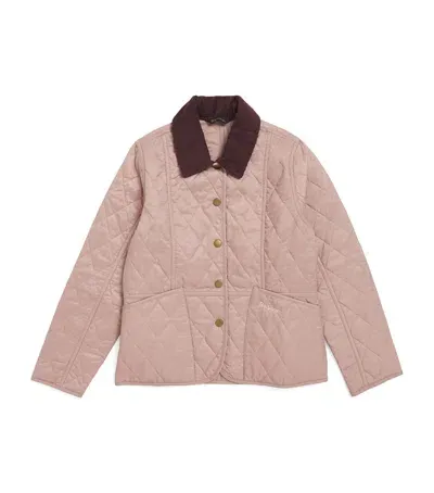 Barbour Kids' Quilted Liddesdale Jacket In Pink