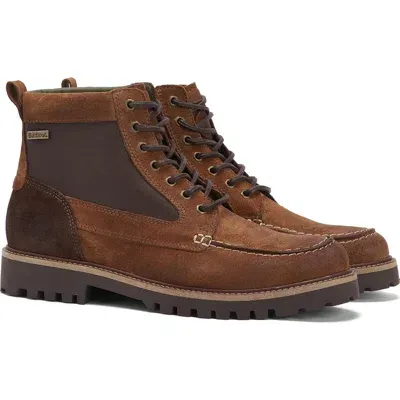 Barbour Sheene Moc Toe Boot In Cognac Brown