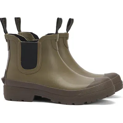 Barbour Storm Mens Chelsea Wellies In Olive/olive