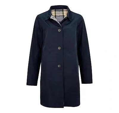 Pre-owned Barbour Trench Mantel Frau Babbityjacket Lwb0535ny93 Blau