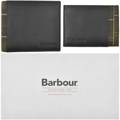 Barbour Wallet And Card Holder Gift Set Black