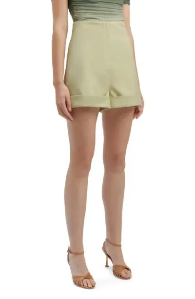 Bardot Anna High Waist Shorts In Green