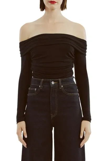 Bardot Elsa Off The Shoulder Top In Black