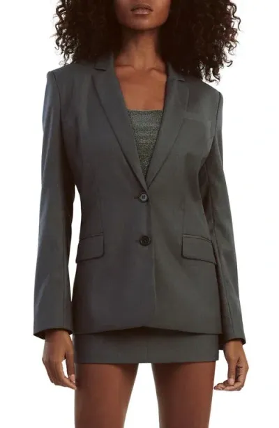 Bardot Maika Fitted Blazer In Dark Grey