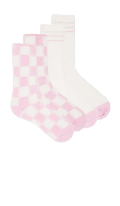 Barefoot Dreams Socken-set  Cozychic Barbie 2 Pair Sock Set In Pink