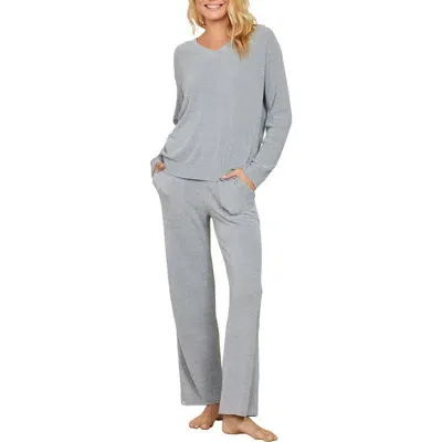 Barefoot Dreams Cozychic® Ultra Lite® Knit Pajamas In Moonbeam