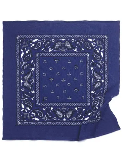 Barrie Schal Mit Bandana-print In Blau