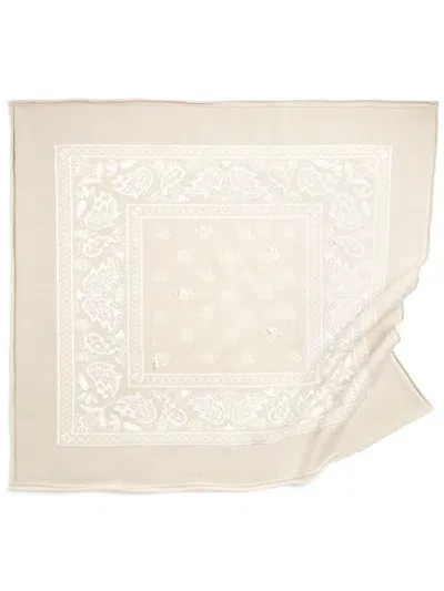 Barrie Bandana-print Scarf In Neutrals