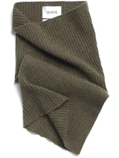 Barrie Ribbed-knit Cashmere Snood In Green