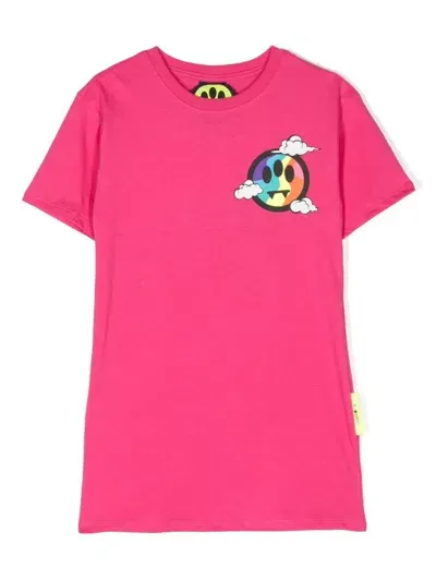 Barrow Kids' Logo-print Short-sleeved T-shirt In Rosa