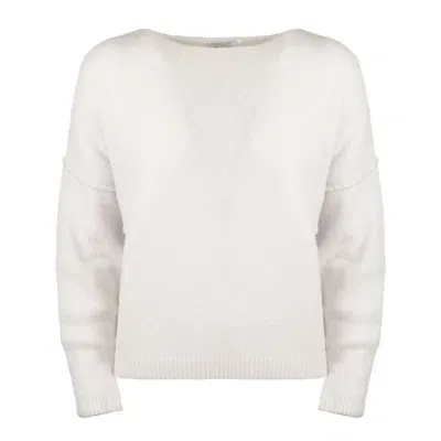 Base White Alpaca Sweater In Gray