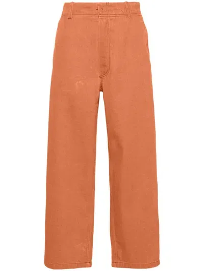 Baserange Straight-leg Trousers In Orange