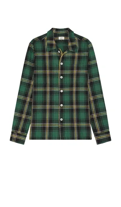 Bather Algae Plaid Flannel Overshirt