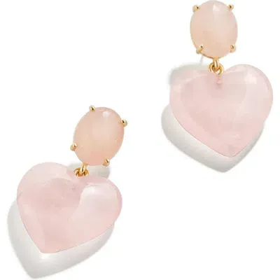 Baublebar Juno Sheri Heart Drop Earrings In Pink/gold