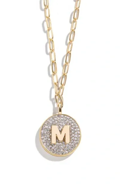 Baublebar Pavé Initial Pendant Necklace In Gold M