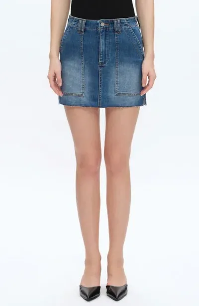 Bayeas Cutoff Denim Miniskirt In Softy