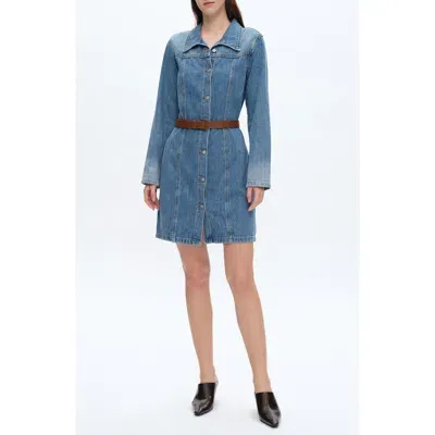 Bayeas Long Sleeve Denim Shirtdress In Midnight Thunder