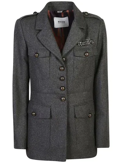 Bazar Deluxe Cotton Single-breasted Jacket In Green