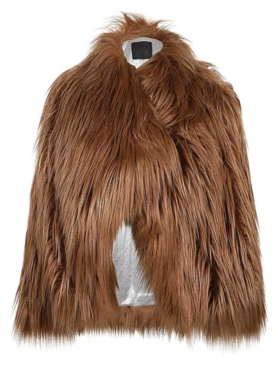 Bb Couture Bacon Faux Fur Jacket In Brown