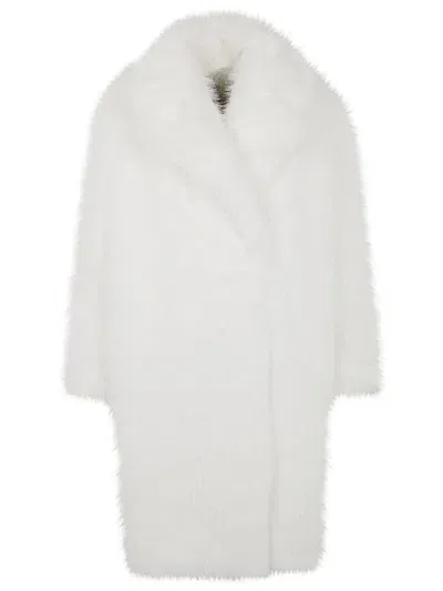 Bbcouture Haring Long Coat Eco Fur In White