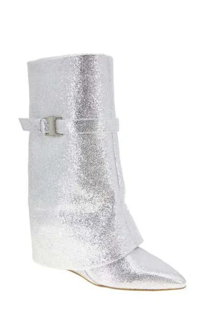 Bcbg Rinzy Wedge Boot In Silver