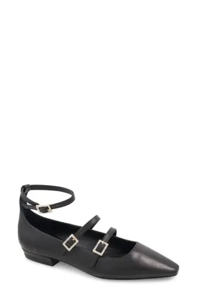 Bcbg Taji Ankle Strap Mary Jane Flat In Black