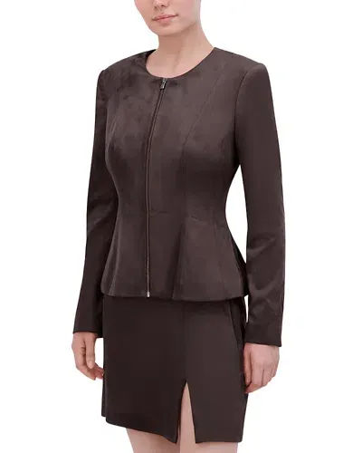 Bcbgmaxazria Faux Suede Jacket In Ganache