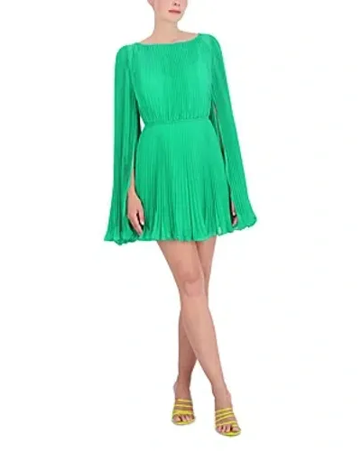 Bcbgmaxazria Pleated Mini Dress In Vibrant Green