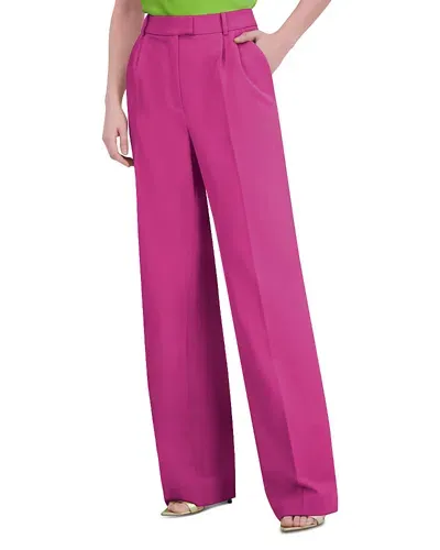 Bcbgmaxazria Pleated Straight Leg Pants In Pink