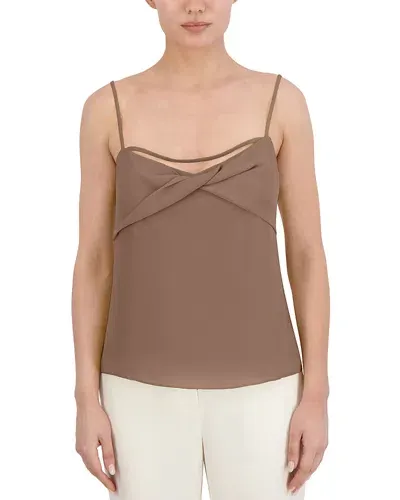 Bcbgmaxazria Twist Detail Camisole In Raw Umber