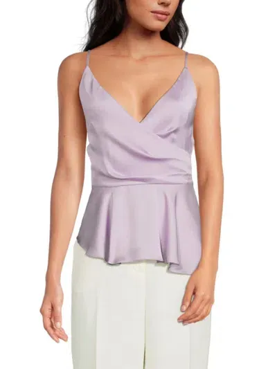 Bcbgmaxazria Surplice Peplum Top In Lilac