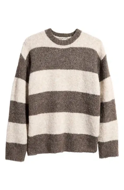 Bdg Urban Outfitters Stripe Bouclé Sweater In Ecru