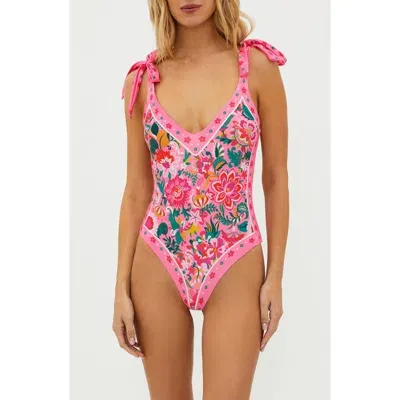 Beach Riot Akira One-piece Swimsuit In Passion Floral