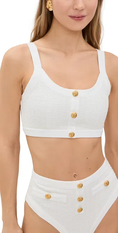 Beach Riot Bonnie Bikini Top I Do Ivory