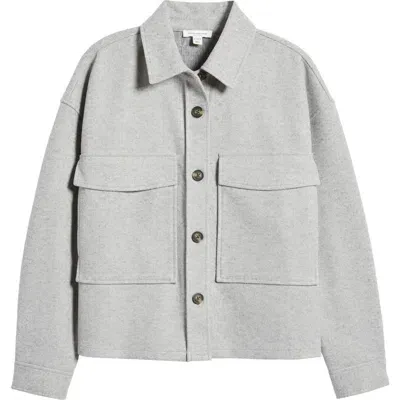 Beachlunchlounge Double Face Crop Jacket In Grey Heather