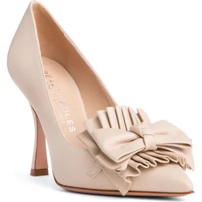 Beautiisoles Olga Pointed Toe Pump In Beige