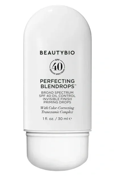 Beautybio Perfecting Blendrops™ Broad Spectrum Spf 40 Oil Control Invisible Finish Priming Drops In White