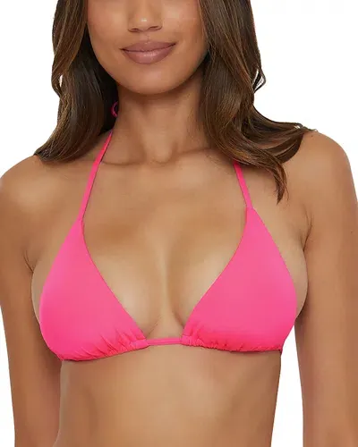 Becca By Rebecca Virtue Color Code Triangle Bikini Top In Pink Glow