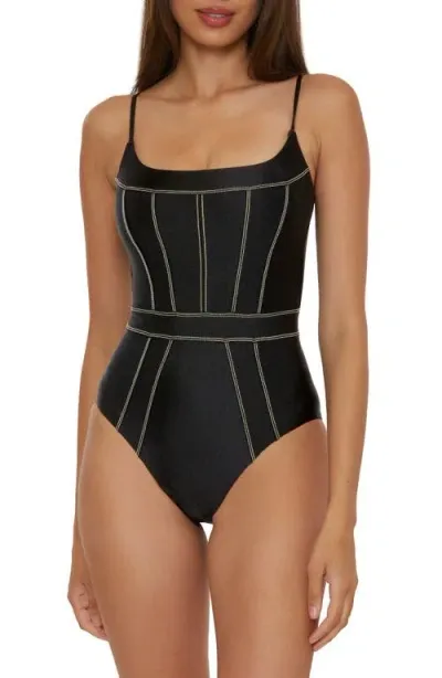 Becca Color Sheen One-piece Swimsuit In Black