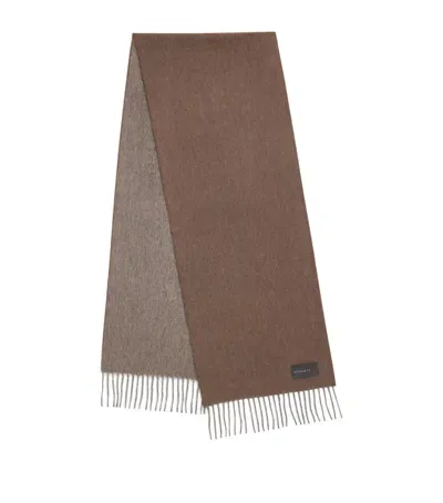 Begg X Co Cashmere Reversible Scarf In Grey