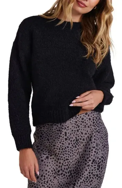 Bella Dahl Drop Shoulder Sweater In Black