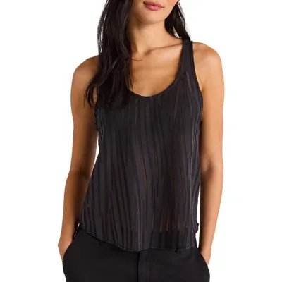 Bella Dahl Scoop Neck Tank In Black Zebra Burnout