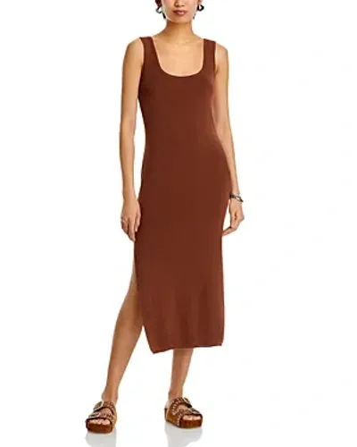 Bella Dahl Sleeveless Midi Sweater Dress In French Espresso