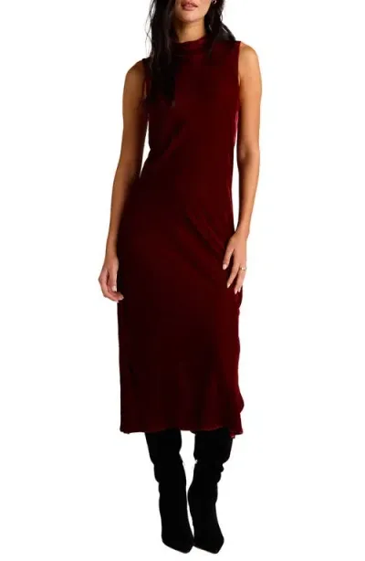 Bella Dahl Sleeveless Velvet Dress In Winter Rouge