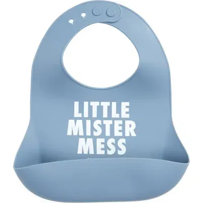 Bella Tunno Kids'  Little Mister Mess Silicone Wonder Bib In Blue