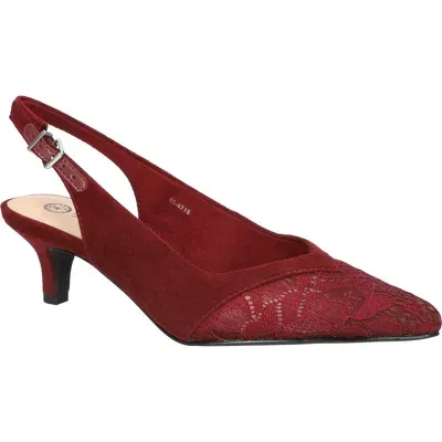 Bella Vita Marquette Slingback Kitten Heel Pump In Burgundy Suede