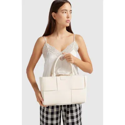 Belle & Bloom Long Way Home Woven Tote In Cream