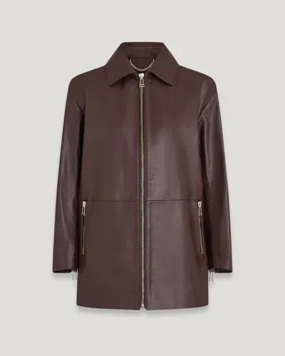 Belstaff Bronze Coat In Chestnut