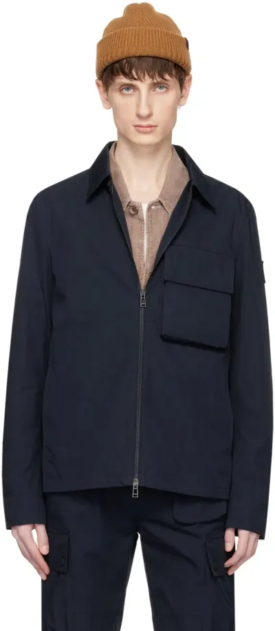 Belstaff Navy Runner Jacket In Dkink